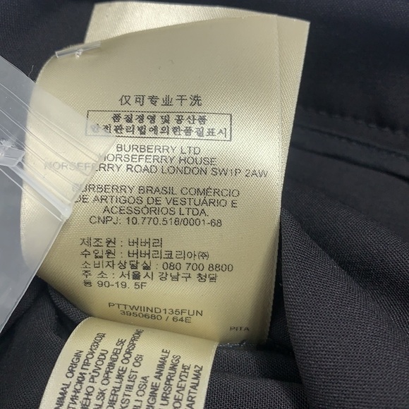 WOMEN’S Burberry London Black Dress Pants Unfinished cuff 39” waist - Picture 12 of 15